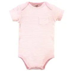 Touched by Nature Baby Girl Organic Cotton Bodysuits 5pk, Girl Elephant