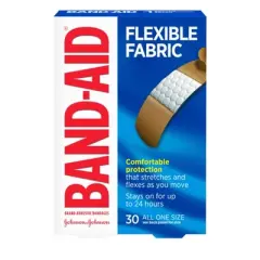 Band-Aid Flexible Fabric Brand Comfortable Protection Bandages - 30ct