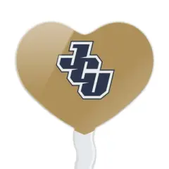 John Carroll University Secondary Logo Heart Love Cupcake Picks Toppers Decoration Set of 6