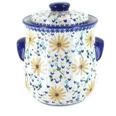 Blue Rose Polish Pottery 37A WR Unikat Cookie Jar
