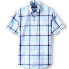 Lands' End Men's Short Sleeve Traditional Fit No Iron Sportshirt