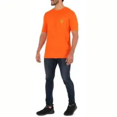 Wells Lamont Men's Short Sleeve Jersey Plaited Performance Pocket Tee