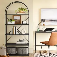 72" Glasgow Metal Arch Bookshelf Black - Threshold&trade;