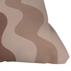 18"x18" Deny Designs Angela Minca Squiggly Lines Mocha Mousse Square Outdoor Throw Pillow Brown