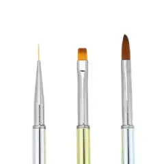 Unique Bargains Nail Art Design Tool Kit Multiolored 3 Pcs of 1 Set