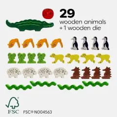 HABA Animal Upon Animal - Classic Wooden Stacking Game: Ultimate Family Board Games for Kids and Adults, Party Games and Fun Dexterity Kids Games 4-8