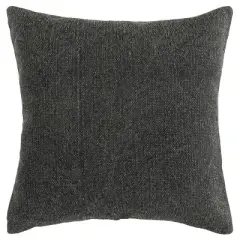 22"x22" Oversize Reversible Solid Square Throw Pillow Cover Black - Rizzy Home