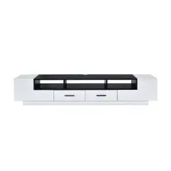 Armor TV Stand for TVs up to 70" White/Black - Acme Furniture