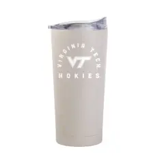 NCAA Virginia Tech Hokies Sand Powder Coat Tumbler - 20oz: Insulated Stainless Steel Drinkware
