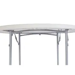 48" Heavy Duty Round Folding Banquet Table Speckled Gray - Hampden Furnishings
