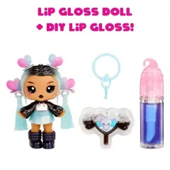 Yummiland Lip Gloss Doll: Sour Sweeties - Nina Heartpop Includes DIY Lip Gloss + Removable Keychain