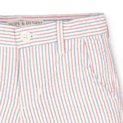 Hope & Henry Boys' Organic Cotton Seersucker Short, Infant