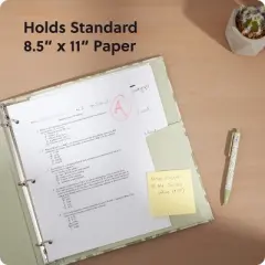 U Brands 1" Linen Ring Binder Refined Roots