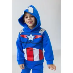 Marvel Avengers Captain America Black Panther Cosplay Fleece Pullover Hoodie and Pants Outfit Set Toddler to Big Kid