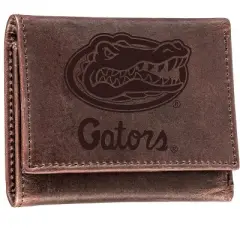 Evergreen University of Florida Crazy Horse Collection Tri-Fold Wallet