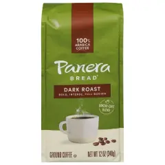 Panera Bread Coffee Dark Roast Ground - Case of 6 - 12 oz
