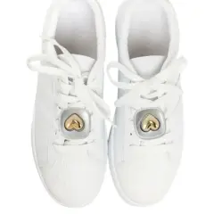 Unique Bargains Heart Shoelace Charms Silver Tone Gray 1 Pair