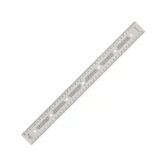 JessEm 07416 Stainless Steel 450mm Precision Ruler with Patented Flex Grip and Fade Resistant Markings