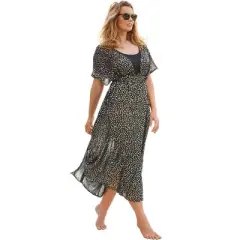 Swim 365 Women&rsquo;s Plus Size Long Caftan Cover Up