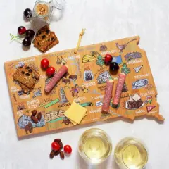 Totally Bamboo South Dakota Fish Kiss Cutting Board: Lightweight Bamboo, Hand Wash, Multicolored, 16"x9.75"