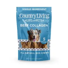 Country Living 6&rdquo; Braided Collagen Sticks for Dogs &ndash; 5 Count Bag &ndash; All-Natural, Long-Lasting Dog Chews
