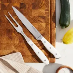 Henckels Forged Accent 2-pc Carving Set - White Handle