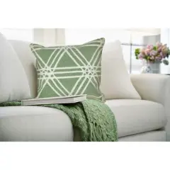 Liora Manne Frontporch Geometric Indoor/Outdoor Pillow..