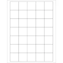 Box Partners Laser Labels Rectangle 1 1/2" x 1 1/2" White 3500/Case LL108