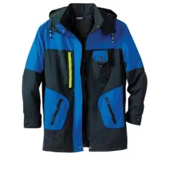 KingSize Men's Big & Tall Colorblock Tech Parka Coat