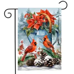 Briarwood Lane Winter Garden Flag 12x18 For Outdoor Winter Watering Can For Winter Garden Flag Flags For Outside