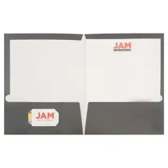 JAM 6pk Glossy Paper Folder 2 Pocket - Gray