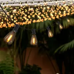 JONATHAN Y 10-Light Indoor/Outdoor 10 ft. Rustic Industrial Incandescent C7 Bulb String Lights