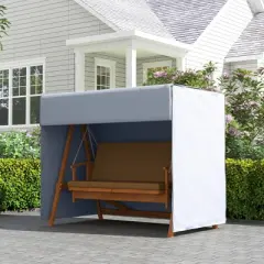 Outsunny 3-Seater Patio Swing Cover, Outdoor Garden Furniture Protection Hammock Cover, Waterproof Windproof Anti-UV