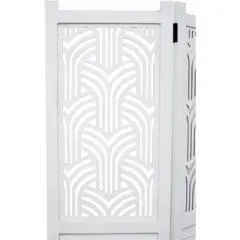 Legacy Decor Room Divider Rustic Wood w/ Decorative Cutout