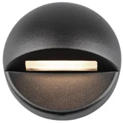 WAC LEDme 3" Wide Black Round 3000K LED Deck and Patio Light