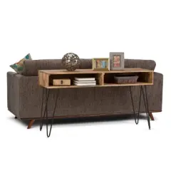 55" Moreno Solid Mango Wood Console Sofa Table Natural - WyndenHall