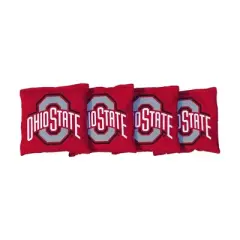 NCAA Ohio State Buckeyes Corn-Filled Cornhole Bags Red - 4pk