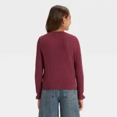 Girls' Open Work Fitted Cardigan - art class&trade;
