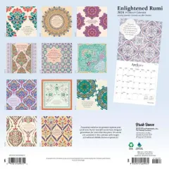 Brush Dance 2024 Wall Calendar 12"x12" Enlightened Rumi