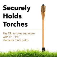 Impresa [6 Pack] Outdoor Light Stakes for Tiki Torch St& - 10 3/4" Stakes for Outdoor Lights - Garden Stakes for Lights