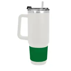NHL Dallas Stars White Colossus Travel Mug with Team Color Silicon Gripe - 40oz