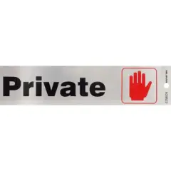 Hillman English Silver Private Decal 2 in. H X 8 in. W - Case of 6