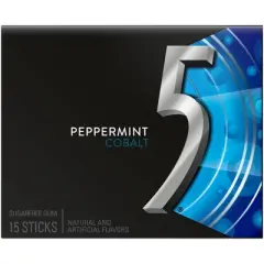 5 Gum Peppermint Cobalt Sugar-Free Gum - 15ct