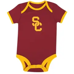 NCAA USC Trojans Infant Boys' Short Sleeve 3pk Bodysuit Set
