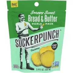 Suckerpunch Classic Bread & Butter Chips - Case of 12 - 3.4 oz