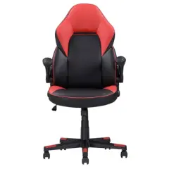TiramisuBest Adjustable Ergonomic Gaming/Office Chair, Red+Black Faux Leather