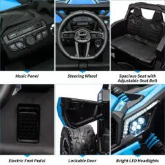 12V Ride on UTV Car, Licensed Can-Am Electric Off-Road UTV Car, Kids Truck w/Remote Control