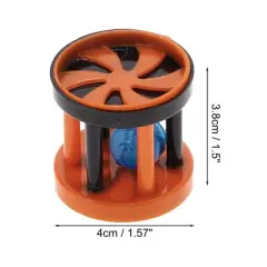 Unique Bargains Drum Shape Cat Teaser Toys Black Orange 1 Pc