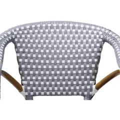 Set of 2 Eliane Indoor and Outdoor Stackable Bistro Dining Chairs - BaxtonStudio