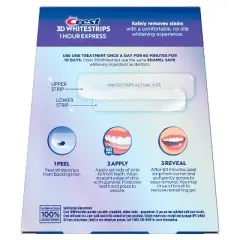 Crest 3D Whitestrips 1-Hour Express At-home Teeth Whitening Kit - 10 Treatments
